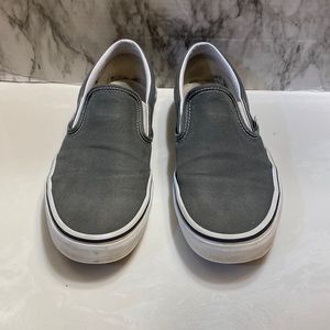 Gray slip on vans